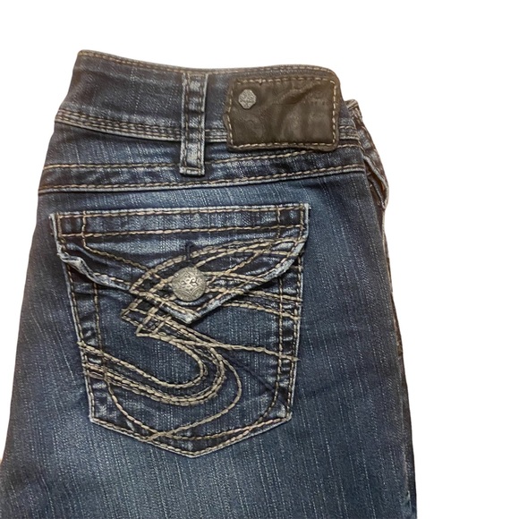 SILVER JEANS Suki Surplus Western Glove Works denim flare jeans size 30 x 34 - Picture 3 of 6